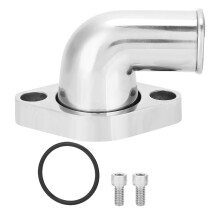 Hochleistungs-Wasserstutzen aus poliertem Aluminium, kompatibel mit Small-Block- und Big-Block-Chevy-Motoren, drehbarer Wasserstutzen mit