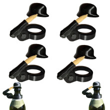 Soldier Salute Bottle Helmet, Funny Salute Soldier Helmet (4pcsA)