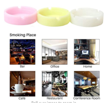 Portable Eco-Friendly Material Ashtray For Indoor And Outdoor Use, Luminous Noctilucent Design Bendable & Unbreakable (1 Pack)
