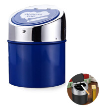 Smokeless Ashtray with LED Illumination, Portable and Windproof Cigarette Collector for Nighttime Smoking Sessions
