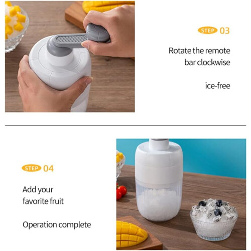 1Set Handblock Scraper Machine, Small Household Ice Maker, Plastic  Stainless Steel 2
