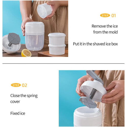 1Set Handblock Scraper Machine, Small Household Ice Maker, Plastic  Stainless Steel 1