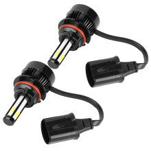 Żarówka LED do reflektorów z światłami drogowymi i mijania, superjasna dioda LED COB Light4Vehicles, 6000K, biała, typu plug & play, z