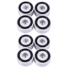 8pcs Series 40x20mm HiFi AMP Speaker Insulation Stand Board DAC Feet Pad (Silver)
