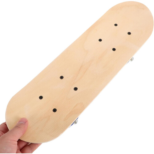 Double Tail Skateboard Deck with Wheels for Kids, Beginners, Painting 1