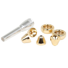 Trompetenmundstück aus Messing, versilbert, 3C,