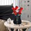 Wooden Interlocking Flower Vase (Black) 4