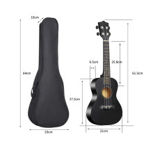 23-Zoll-Ukulele, Akustik-Ukulelen-Set mit