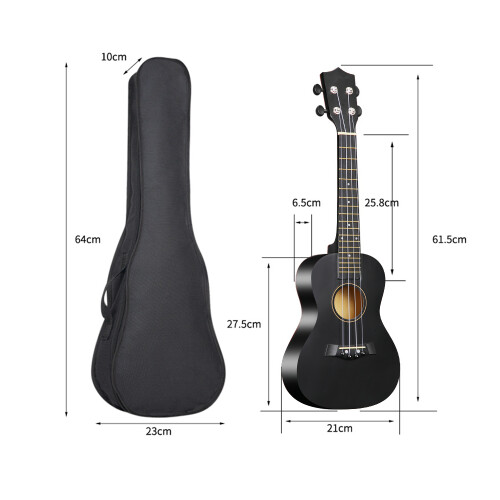 23-Zoll-Ukulele, Akustik-Ukulelen-Set mit