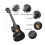 23-Zoll-Ukulele, Akustik-Ukulelen-Set mit 5