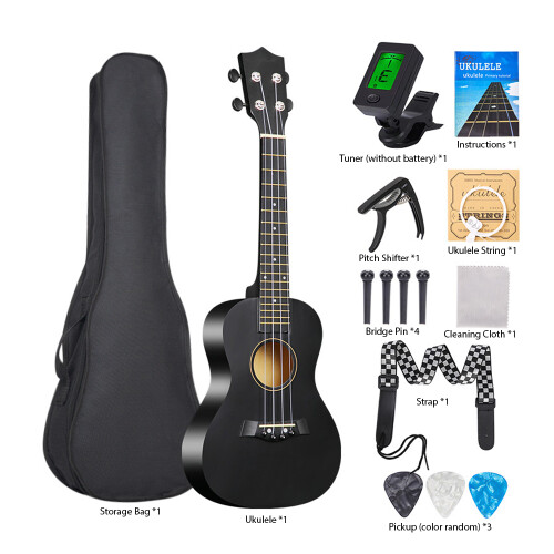 23-Zoll-Ukulele, Akustik-Ukulelen-Set mit 1