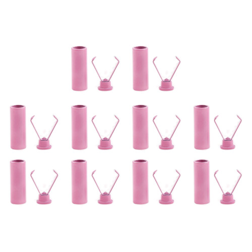 Attaches de cordon élastique en métal, 10 pièces, bouchons-Rose