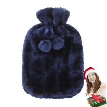 Hot Water Bottle Cover, 2L Cute Fluffy Plush, LongTerm Heat, 30 x 20 cm