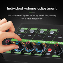 4-Kanal-Audio-Mixer-Mikrofon, geräuscharm,