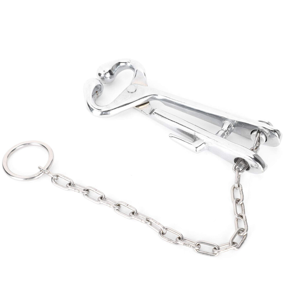 Stainless Steel Cow Nose Pliers With Chain For Cattle Traction 9412369615169