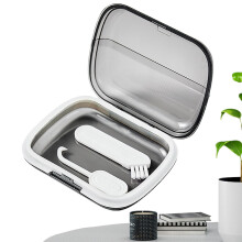 Dental retainer case, slim, odorless, alignment tray – portable denture case with braces removal tool