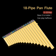 18-Pfeifen-Panflöte G-G3-Tonart Panflöten