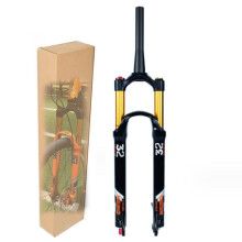 Hub 140mm Air MTB Suspension Fork, 11/8' Disc Brake Aluminum QR for 1.5–2.45' Tires (Tapered Manual Lock, 29')