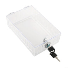 Simple yet effective protection, transparent acrylic housing for most standard HVAC controls with dualkey access.