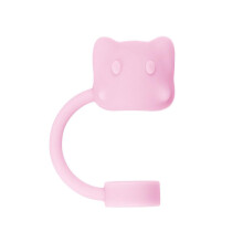 Cute Silicone Straw Toppers, Straw Cover for Stanley Drinking Cups, Leakproof, Dustproof, 10mm Straw, Reusable Rose 1 Pack