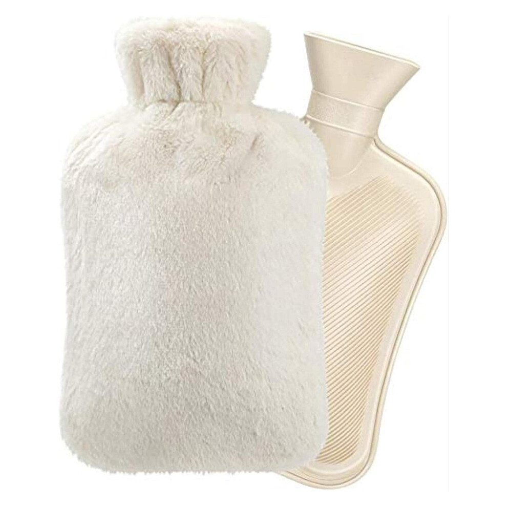 Hot Water Bottle with Organic Cotton Cover for Pain Relief, Hot and Cold Therapy