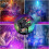 Party Lights, DJ Disco Light USB Rechargeable RGB LED Strobe (USB Plugin) Black 5