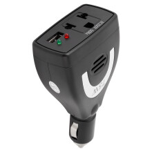 Inverter di potenza portatile, ideale per i viaggi su strada, da 12V a 220V con uscita a onda sinusoidale modificata, ricarica rapida tramite USB,