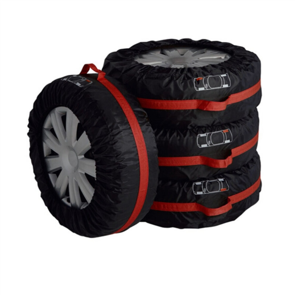Tire Tote 4 All-Season Use, Waterproof Dustproof Spare Tire Cover W/ Handle 4 Easy Transportation, Reinforced Straps & Storage Pocket 9139052953994
