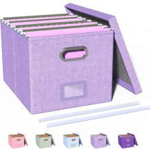 Organizator de depozitare pliabil cu design funcțional unic, cutie de dosare decorativă cu șine glisante metalice pentru dosare de dimensiune