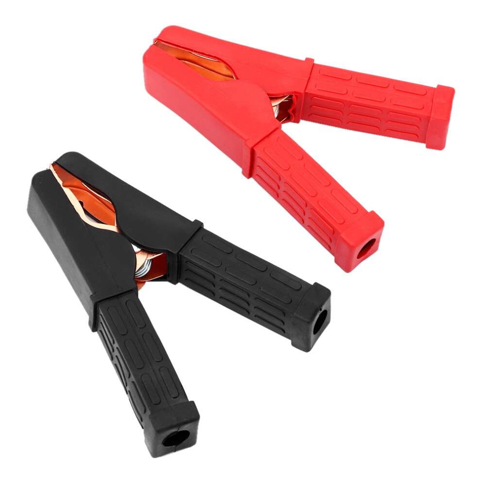 Car Battery Charger Clamps W/ Built-In Strong Spring, Heavy Duty Alligator Clips Pure Copper Conductors 4 12V 24V 36V, Insulated Handle Battery 9139052926295