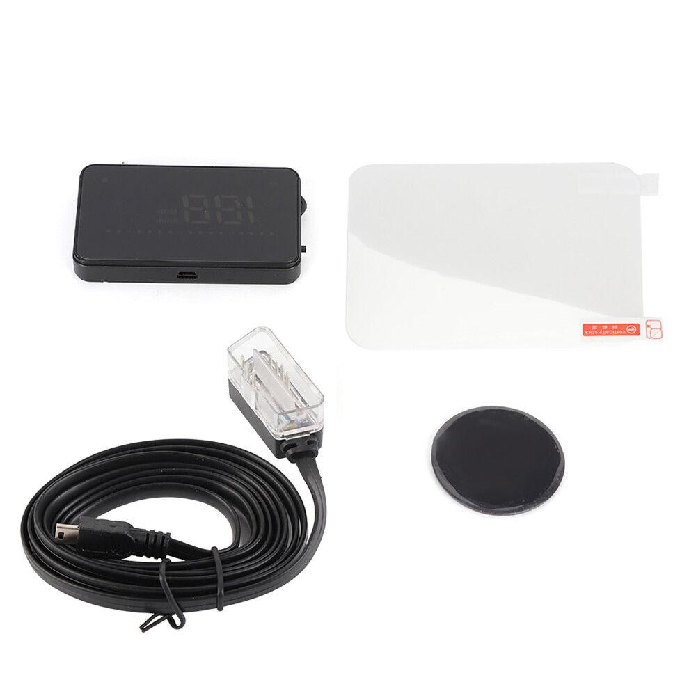 Vehicle Speed Display Hud Windshield Projection System W/ Obd Ii Interface, Fatigue Driving Reminder & Overspeed Alarm Plug & Play Adjustable 9139052953512