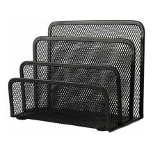 Bureau-organizer voor post, multifunctionele documentenhouder met ruimtebesparende stapelfunctie, roestbestendig metalen gaas voor een opgeruimd