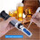 Brix meter, 032% sugar content 1,000–1,120 wort refractometer Dual Scale ATC Handheld Digital Refractometer A 032 5