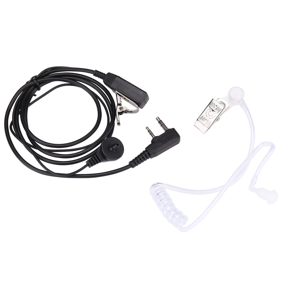Surveillance Listen Only Earpiece Covert Acoustic Coil Tube Headset Walkie Talkie Compatible Retractable Pu Cable Transparent Acoustic Tube Noisy Envi 9486358079874