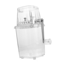 Ice Maker, Crushed Ice Machine, Slush Puppy Maker, Snow Cone Machine, Hand Crank Ice Crusher, Manual Stainless Steel Ice Shaver, White.