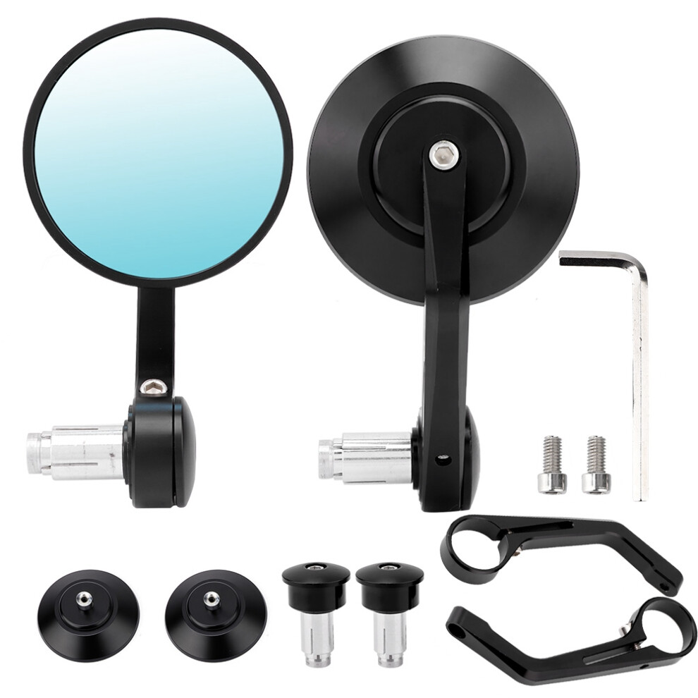 Convex Glass Lens Universal Motorcycle Mirrors Wide Angle Rearview Vision High Definition Rear View Mirror Sturdy Cnc Machined Aluminum Alloy Fully 9139052926042