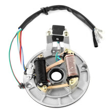 Aluminium plaat stator voor Chinese crossmotoren, 2 spoelen, geëmailleerde draad, volledig koperen ontstekingsmagneetplaat, ontwerp met gatenafstand