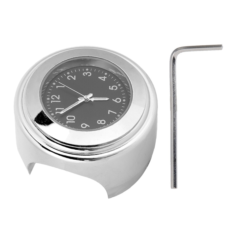 Timekeeping Dial Clock Waterproof Motorcycle Handlebar Clock Shockproof Aluminum Alloy Illuminated In The Universal Usage Handlebar Mount Watch Dark 9139052953284