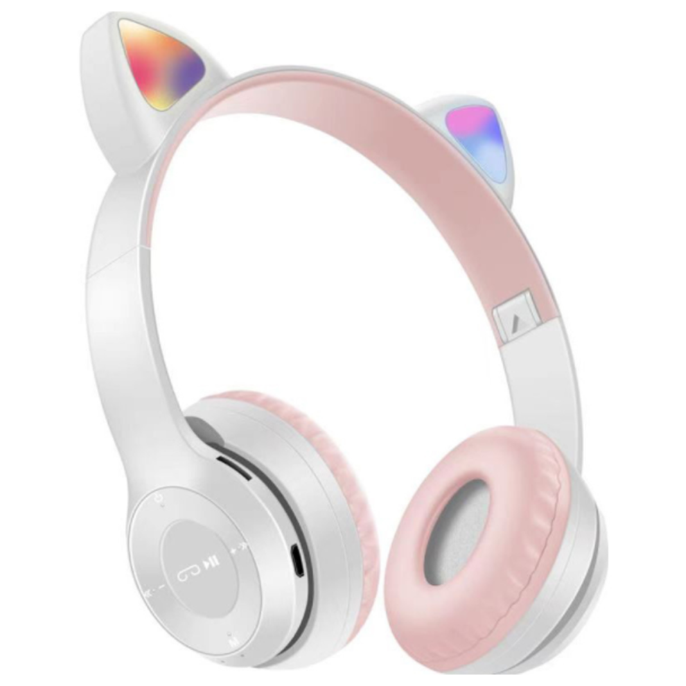 Cat Ear Bluetooth Headphones, Volume Control, 7 Colorful Led Lights, Noise Isolation For Uninterrupted Listening, Suitable For Smart Phones & Computer 9416038538421