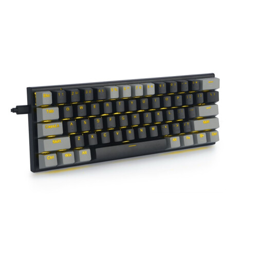 Compact Gaming Keyboard, Full Keys Programmable Wireless Bluetooth 60% Mini Design (61 Keys), With Extended Battery Life, Red Switches, And Solid Colo 2