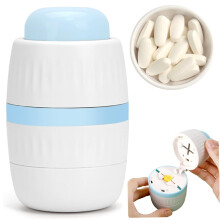 Pill Cutter Food Grade Safe Portable MultiPurpose 1/4 1/2 Pill Splitter for Small and Tiny Pills Cutting or Grinding