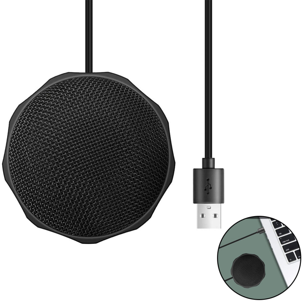 Microphone For Online Meetings, Stylish Microphone 360 Omnidirectional Plug & Play Usb Microphone For Business Conferences, Video Chats, Skype, 9416038539954