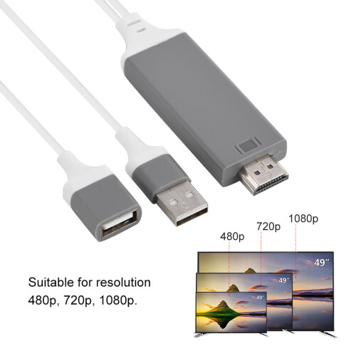 Προσαρμογέας Lightning σε HDMI για iPhone, iPad, iPod, με πιστοποίηση MFi, ψηφιακός προσαρμογέας AV 2