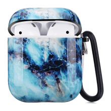 Elegante custodia per AirPods, custodia rigida protettiva con design stampato e moschettone per donne e ragazze, motivo unico per la custodia di