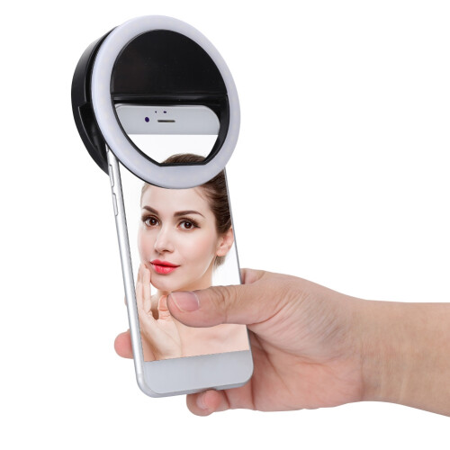 Φωτιστικό Selfie με 36 λαμπτήρες LED, επαναφορτιζόμενο με κλιπ για iPhone, Android, tablet, 1