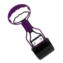 Dog Poop Scooper, Poop Tongs for Pets, Multifunctional Ergonomic Poop Tongs for Garden, Home, Park, Outdoor and Lawn, Purple