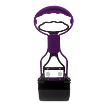 Folding Cat Poop Scooper, Dog Poop Grabber with Long Handle For Garden, Home, Lawn, Camping More, Purple