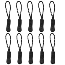 Replacement zipper sliders for backpacks, jackets, luggage, wallets, handbags, black/white, 10 pieces, black white, 2.59*0.32 inches.