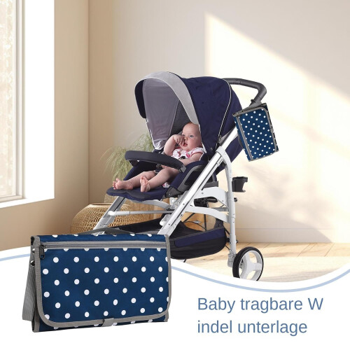 Foldable Kids Potty Training Pipi Pad with white dots on blue background 1