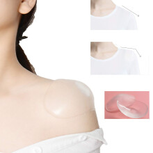 Silicone Shoulder Pads 2Piece PushUp Pads Adhesive Shoulder Reinforcers for Women Men, Transparent for Suits, Blazers, Blouses, and Clothing